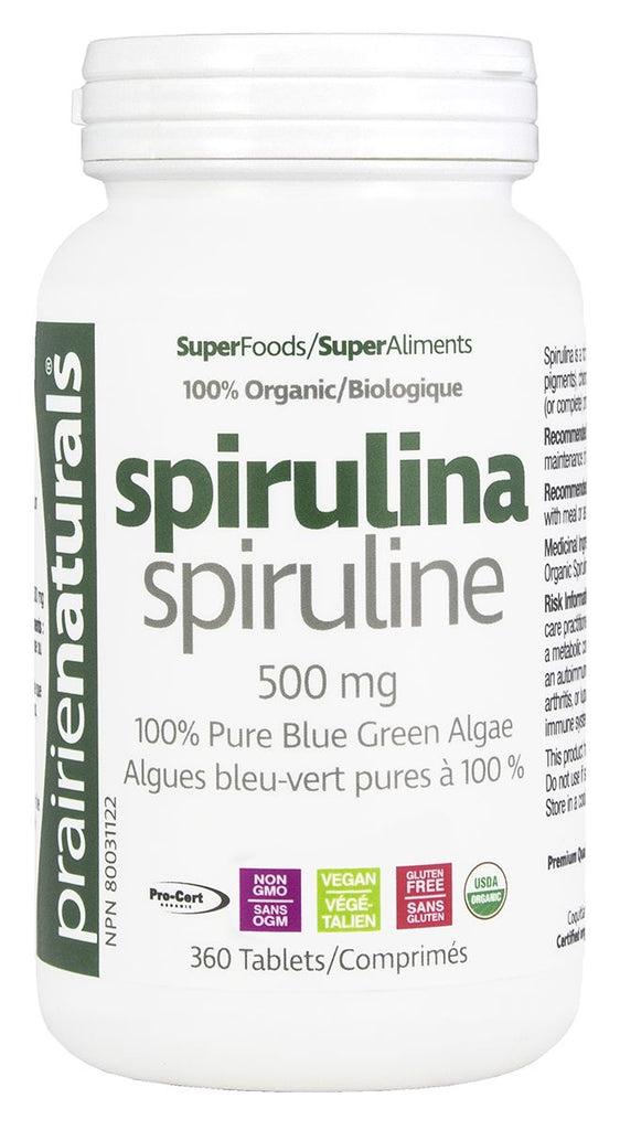 Prairie Naturals Organic Spirulina 500mg