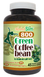 Herbal Slim Green Coffee Bean 800 (50% Chlorogenic Acid) 45 vegetable capsules