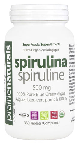Prairie Naturals Organic Spirulina 500mg